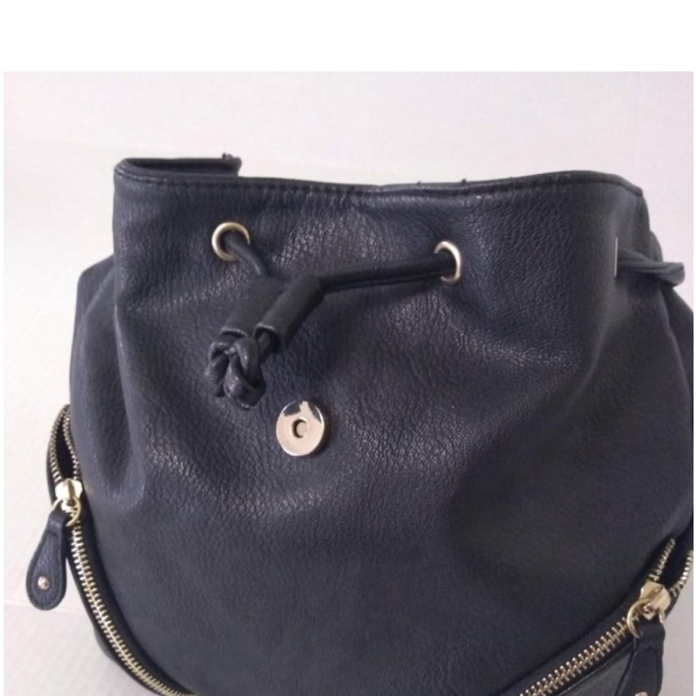 Express Black Backpack With Gold Ring Detail - image 3
